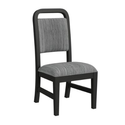 RidgemontDiningSideChairwGreyFabric inBlackwGrain_Angle.jpg